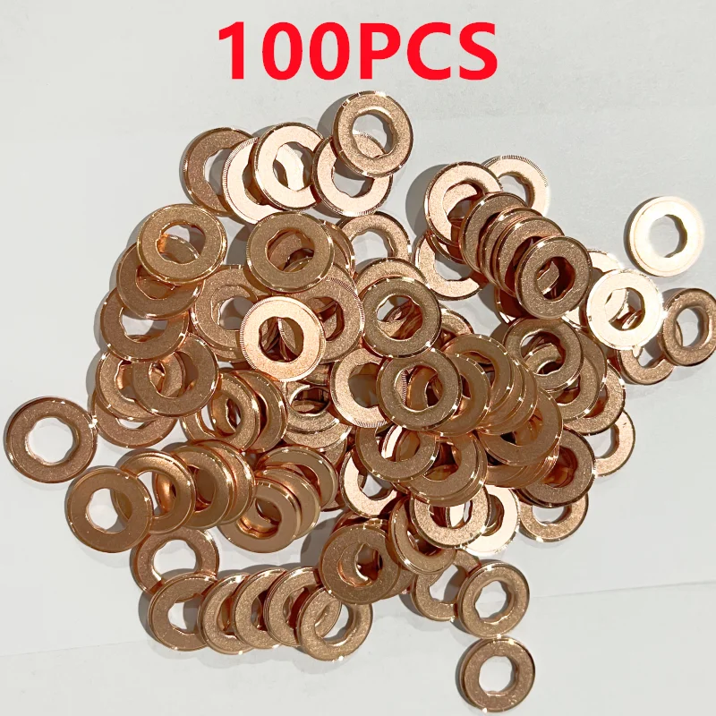 100PCS F00VC17505 Injector Nozzle Copper Washer F00VC17504 F00VC17503 F00VC17502 Diesel Sprayer Gasket F00VC17506 for Shim