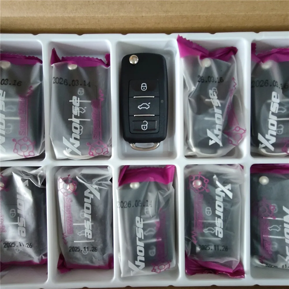 1/2/3pcs Xhorse XEB520EN replace XEB510EN with XT57B Super Chip 3 Button Car Remote Key for Volkswagen Keys for VVDI Key Tool