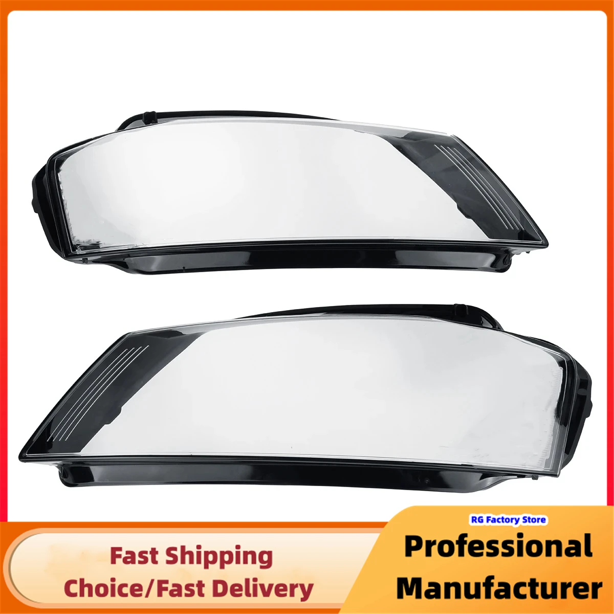 Left/Right Front Headlight Lens Cover For Audi A3 8P S-line S3 RS3 Facelift All Models 2008-2012 Clear Headlamp Shell