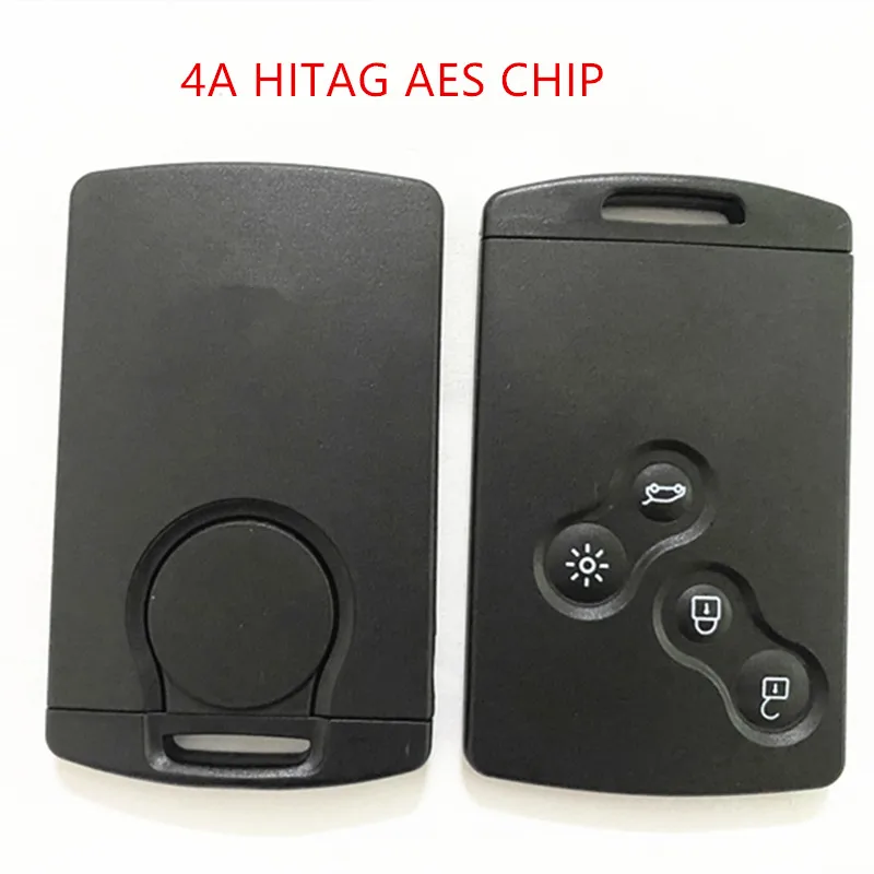 NO LOGO! 5pcs/lot 4 Button Clio4 Keyless Car Key Smart Card Remote 433MHz 4A Chip for Rena Clio IV 4 Captur Key 2009-2017
