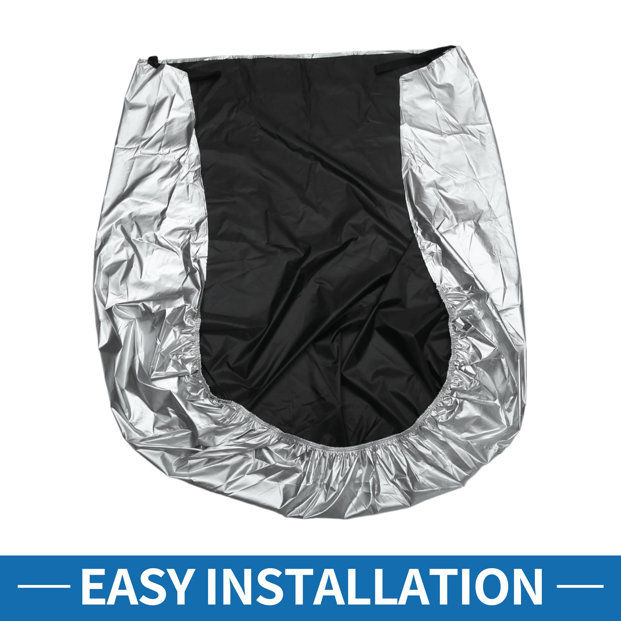 UXCELL Front Half Car Cover 220x160cm Bonnet Cover Waterproof Outdoor Engine Hood Half Cover 210D with Reflective Tape