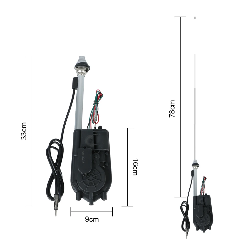 12V Universal Exterior Vehicle Aerials For Car SUV AM FM Radio Electric Power Automatic Telescopic Antenna