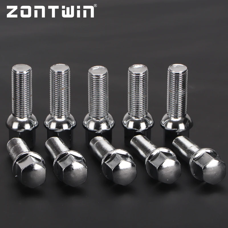 5Piece 28/35/40/45/50/55/60mm Lengthen Steel Wheel Bolts M14 X 1.5 12X1.5mm WHEEL NUTS SEAT SUIT FOR VW Volkswagen