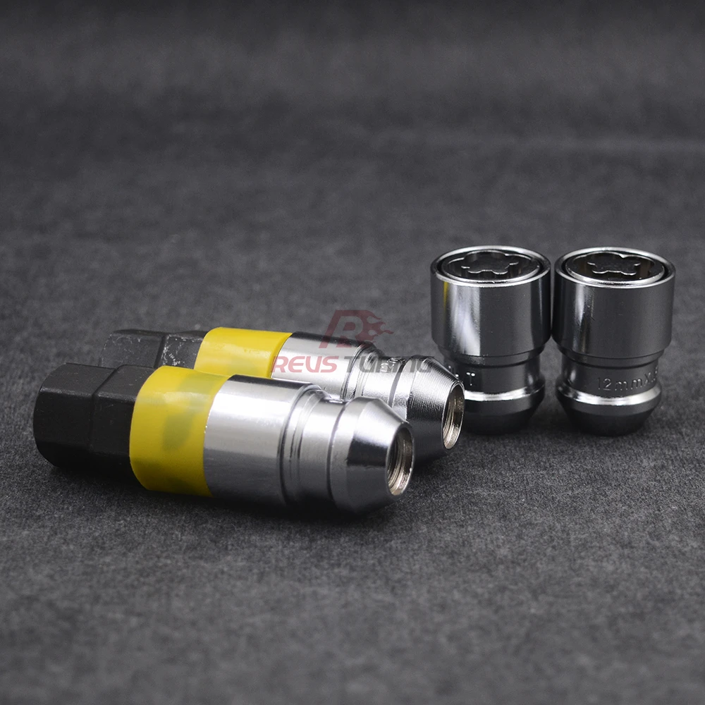 36mm M12x1.5 M12x1.25 Security Anti Theft Steel Special Key Car Locking Wheel Lug Nuts Lock Nut