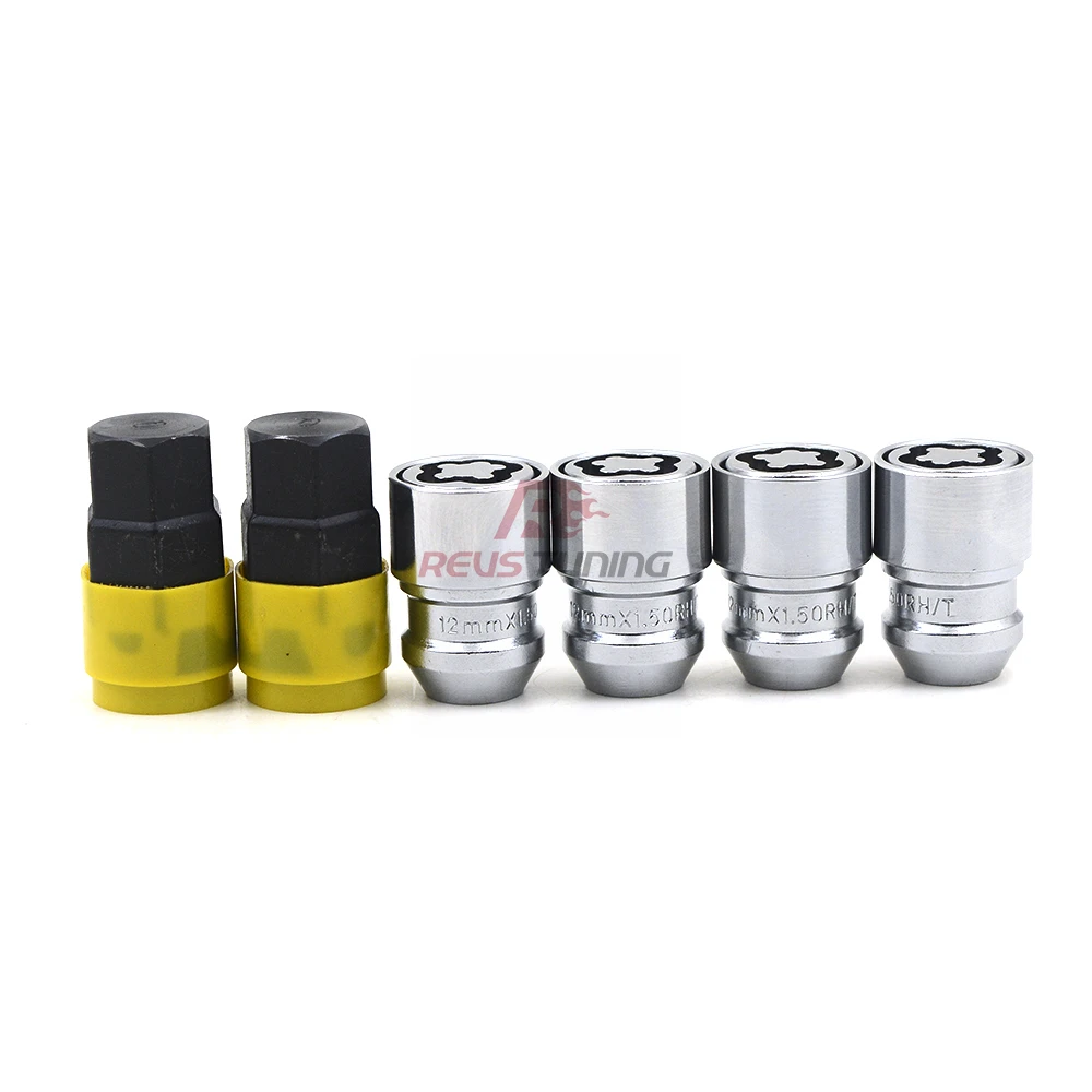 36mm M12x1.5 M12x1.25 Security Anti Theft Steel Special Key Car Locking Wheel Lug Nuts Lock Nut