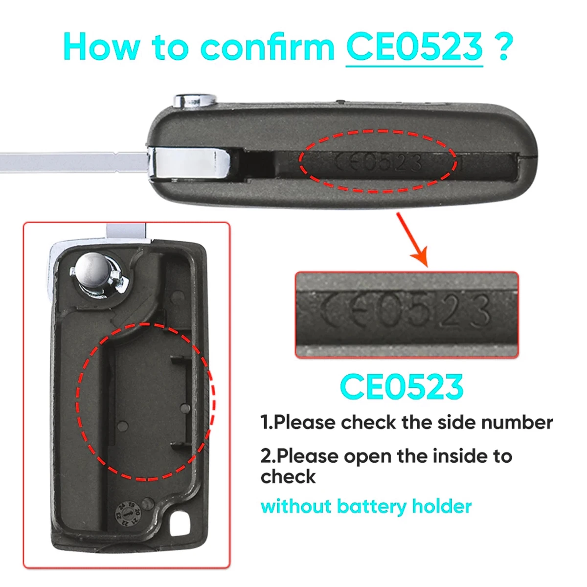 BEST KEY433MHz ASK/FSK Modified Flip Remote Car Key For Peugeot 107 207 307307S 308 407 607 CE0536 VA2/HU83 PCF7961 2/3 BTN Key