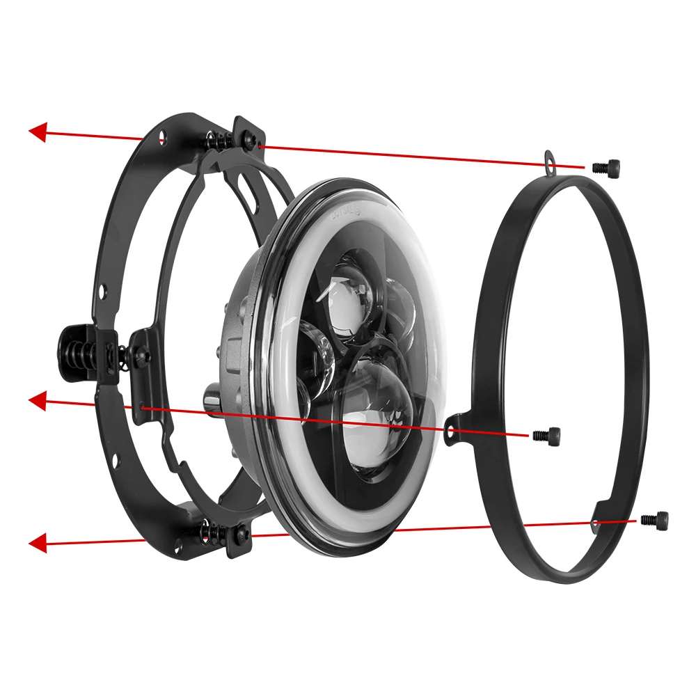 for Nissan Patrol Y60 Hummer H1&H2 Lada 4X4 7inch LED Headlight DRL For Wrangler TJ JK LJ CJ 7inch for Land Rover Defender