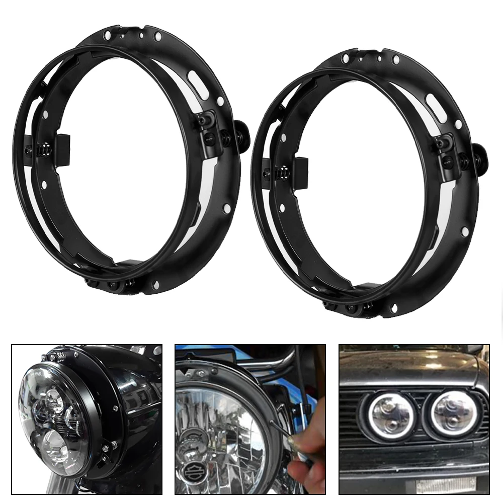 for Nissan Patrol Y60 Hummer H1&H2 Lada 4X4 7inch LED Headlight DRL For Wrangler TJ JK LJ CJ 7inch for Land Rover Defender