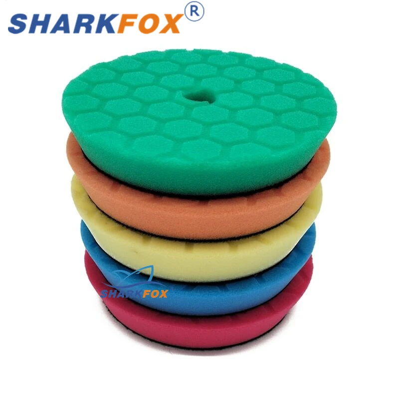 Sharkfox 5/6 inch Car Polishing Pad Sponge Buffing Waxing Clean Polish Buffer Drill Wheel Polisher Removes Scratches Car Repair