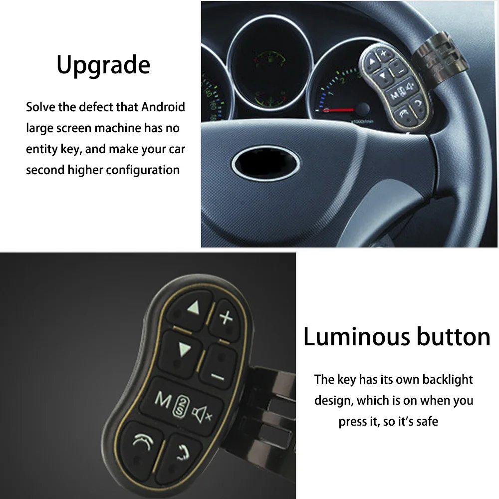 Car Steering Wheel Control Switch Wireless Controller For Radio Audio MP3 DVD Player Buttons Universal Automotive Accessories