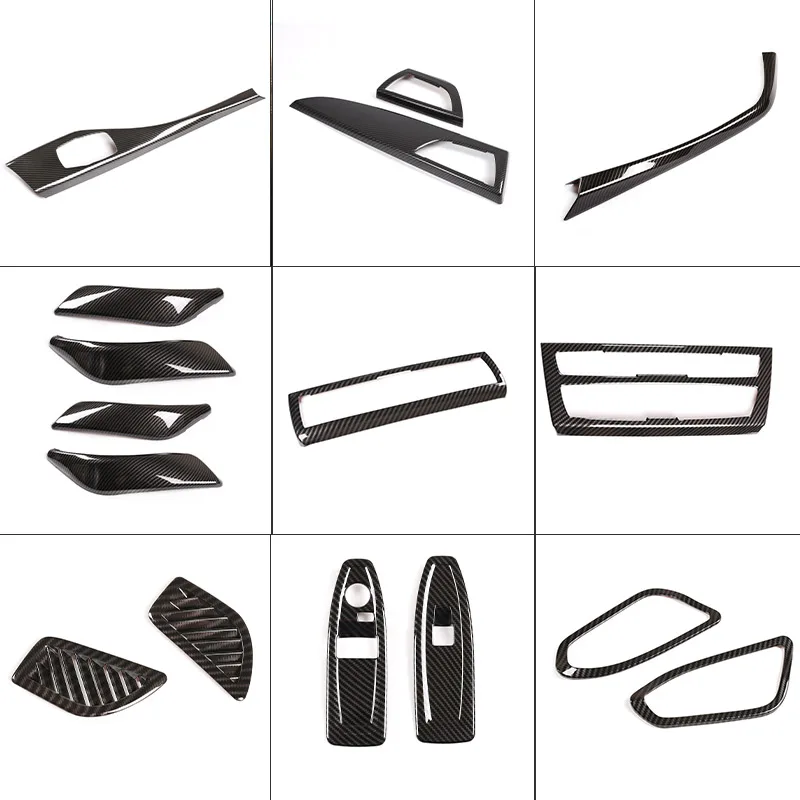 For BMW 1 2 Series F20 F21 F22 F23 2012-2018 ABS Carbon Fiber Car Center Control Interior Decoration Sticker Car Accessories