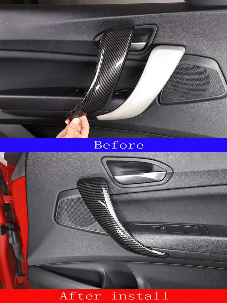 For BMW 1 2 Series F20 F21 F22 F23 2012-2018 ABS Carbon Fiber Car Center Control Interior Decoration Sticker Car Accessories