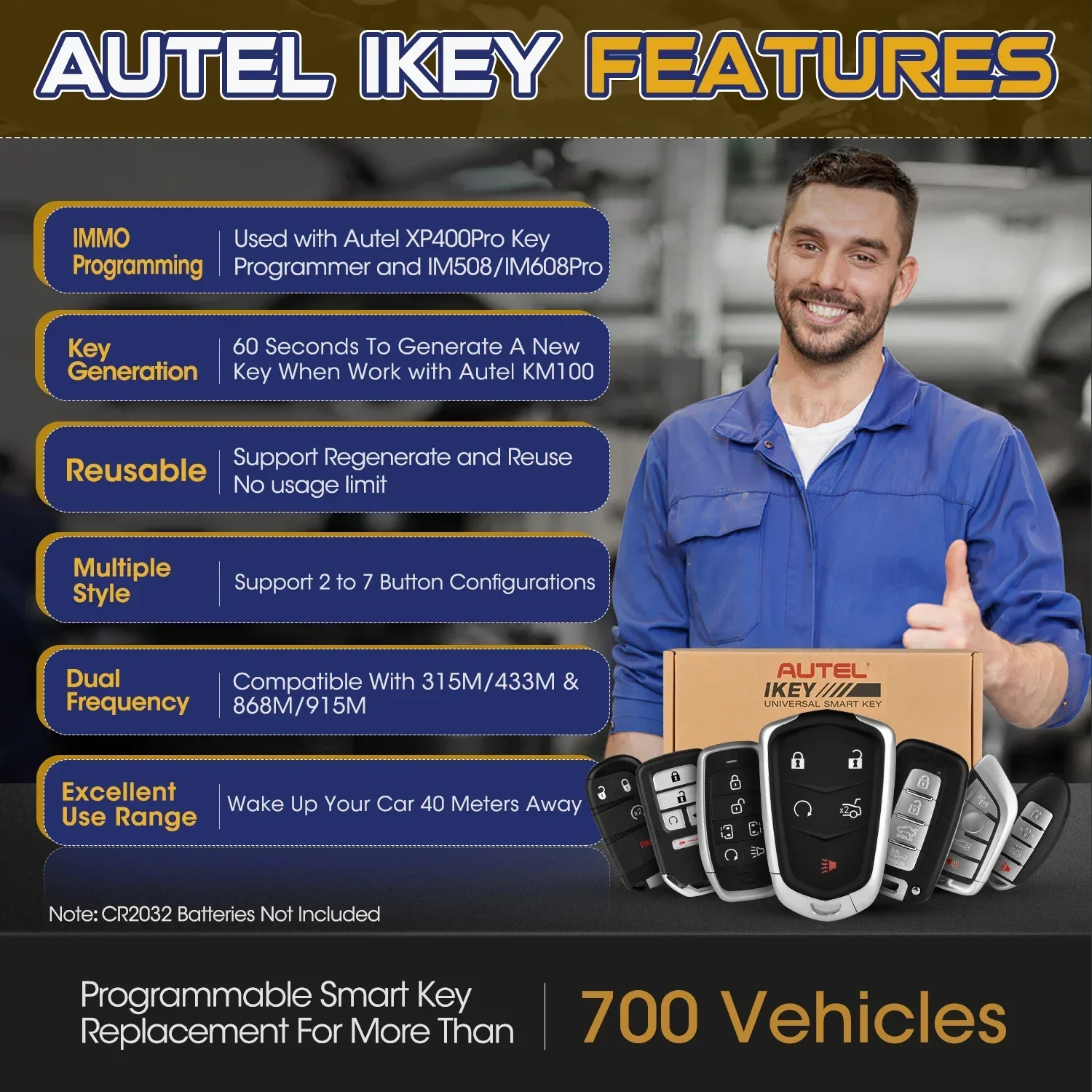 1PCS Autel IKEYCL004AL IKEYCL005AL For KM100 IM508 IM608 KM100E