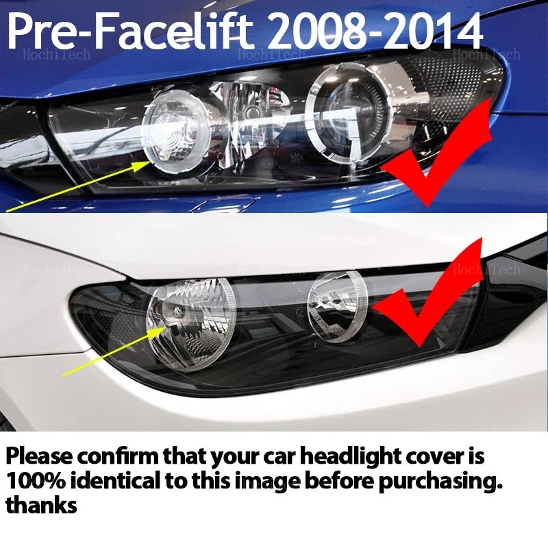 Head Lights Cover For Volkswagen VW Scirocco pre-facelift 08-14 Transparent Housing Front Headlights Lens Shell Glass Lampcover