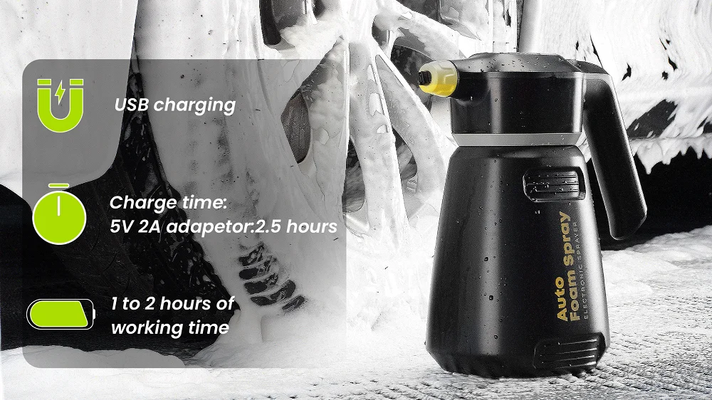 foamboss Electric Foam Sprayer Car Wash Home Garden Clean Detailing Snow Foam Cannon High Pressure Water