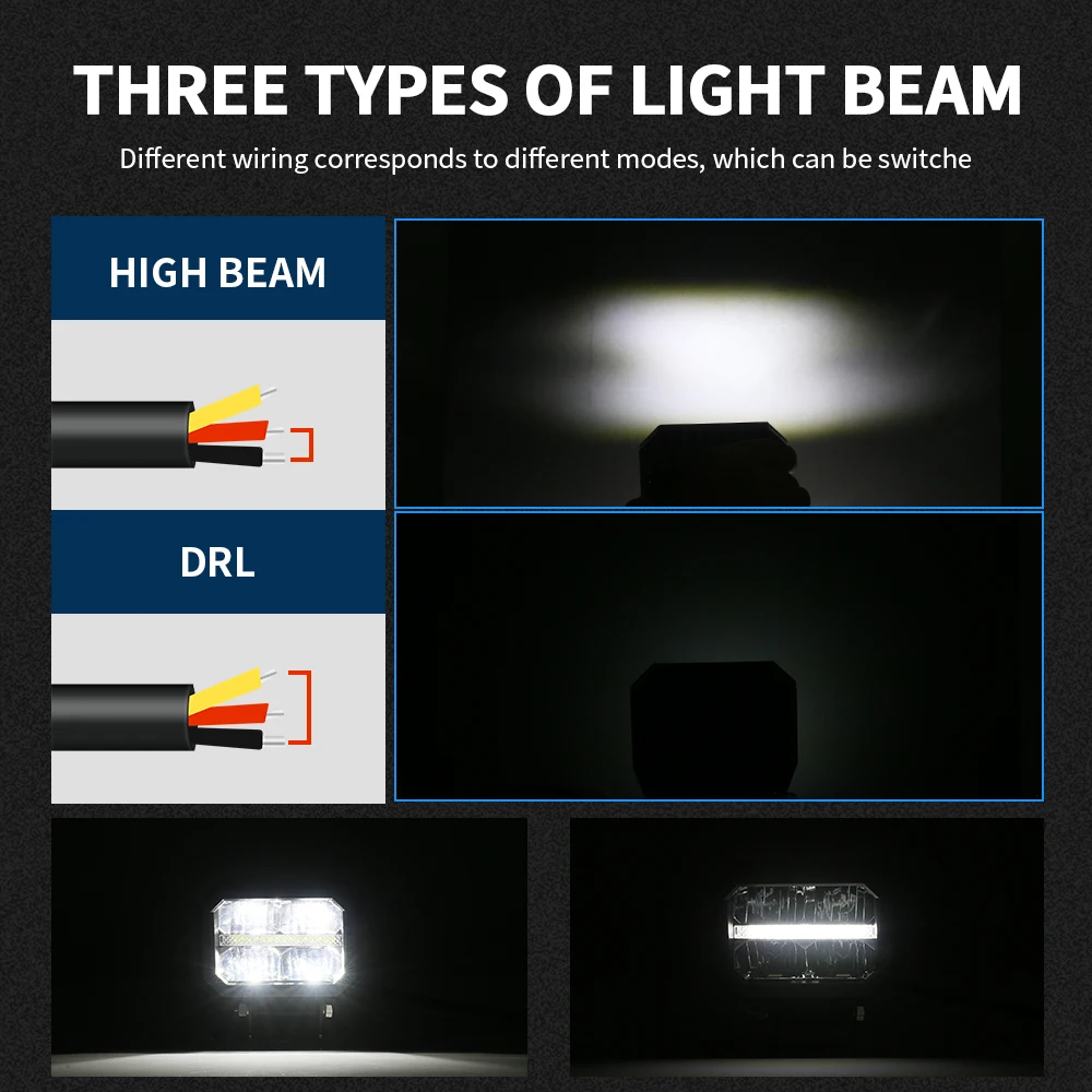 NLpearl 4 inch Led Work light Bar off road High Power Spotlights Motorcycle Offroad Driving for 4x4 ATV Car Truck Accessories