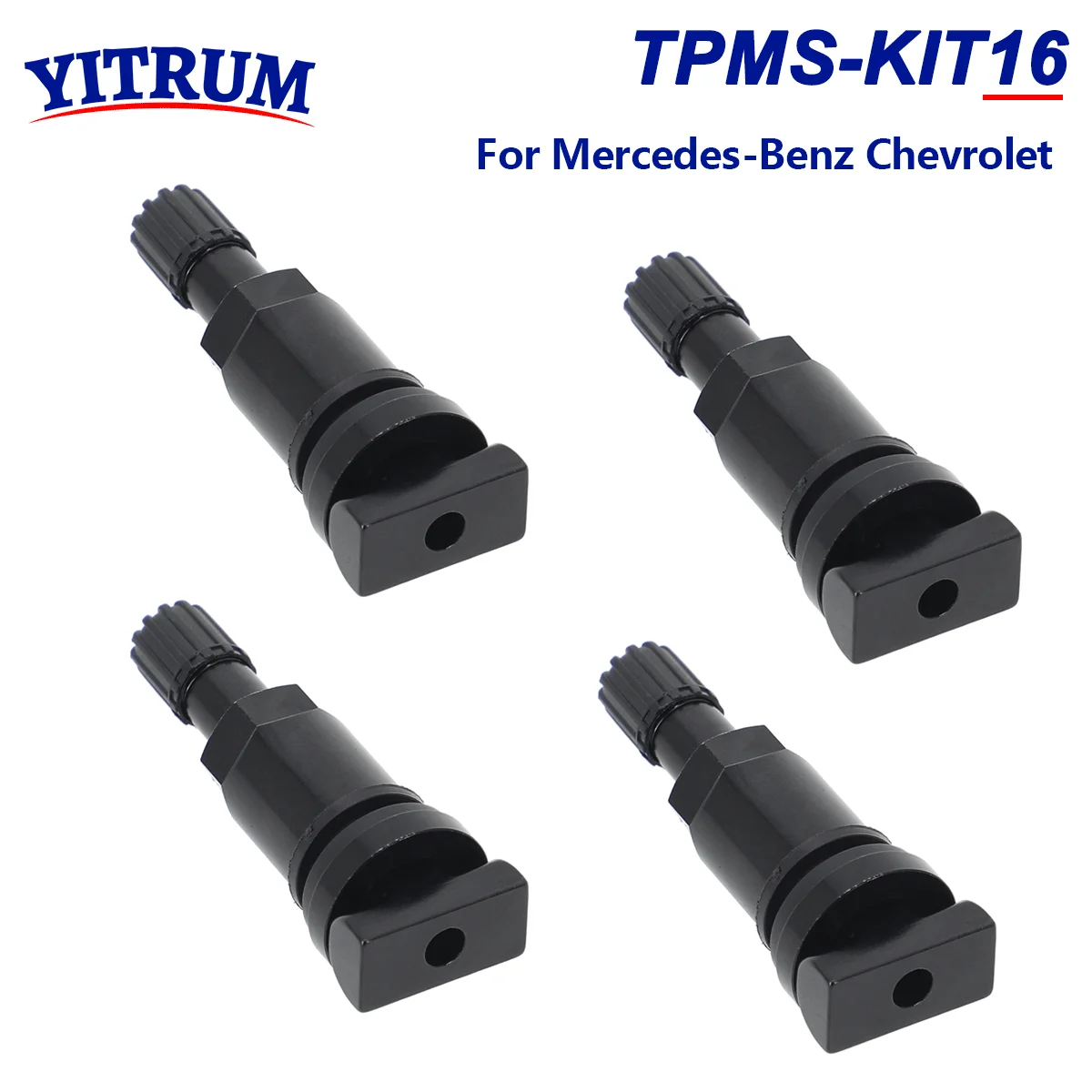 TPMS Tire Pressure Sensor Black Aluminum Rubber Valve Stem Replacement Repair Kit For Hyundai Kia Honda Nissan BMW GM Chevrolet