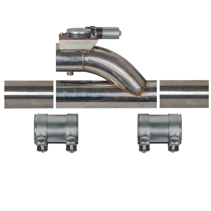 2,"2.5",3.0 inch Exhaust Tube Pipe Connector Joiner Sleeve Clamp Connector V Band Clamp