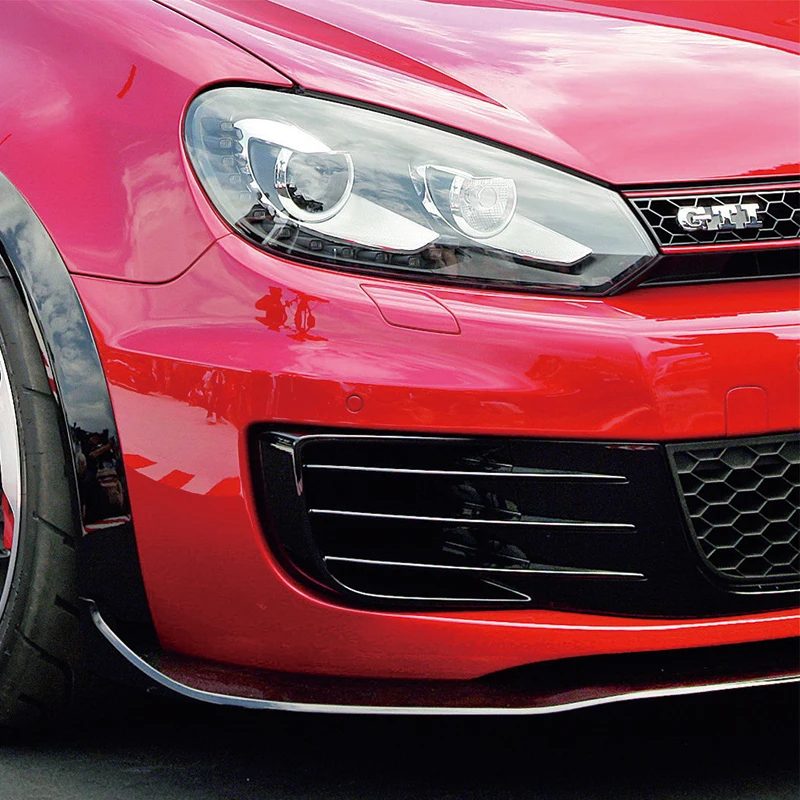For VW Volkswagen Golf 6 MK6 VI GTI R R20 ABS Fog Lamps Shade Car Front Fog Light Hoods Eyebrow Eye Wind Knife Cover Trim