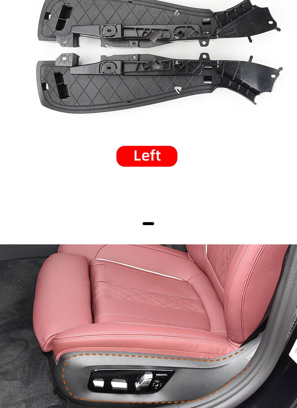 For BMW F10 F07 F02 G30 G12 Car Front Seat Side Bracket Plastic Cover For BMW 5 7 Series 520 525 535i 730 740 Auto Accessories