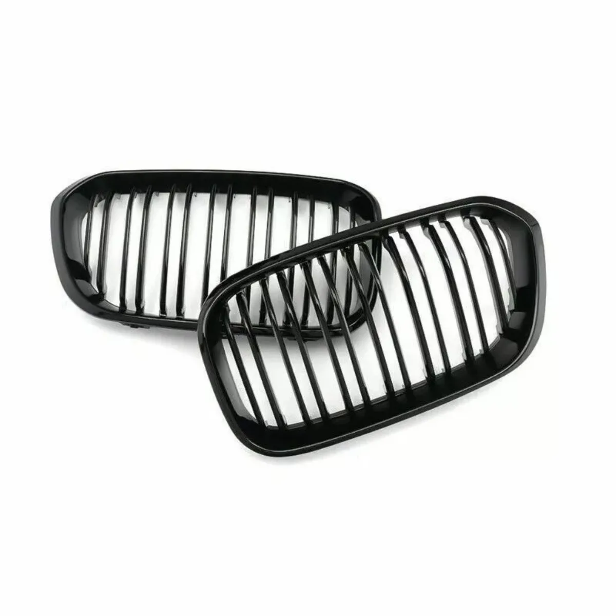 2015-2017 Racing Grille For BMW F20 F21 120i LCI 1 Series 2015 2016 2017 Glossy Black Front Kidney Grill Grille 2 Slat