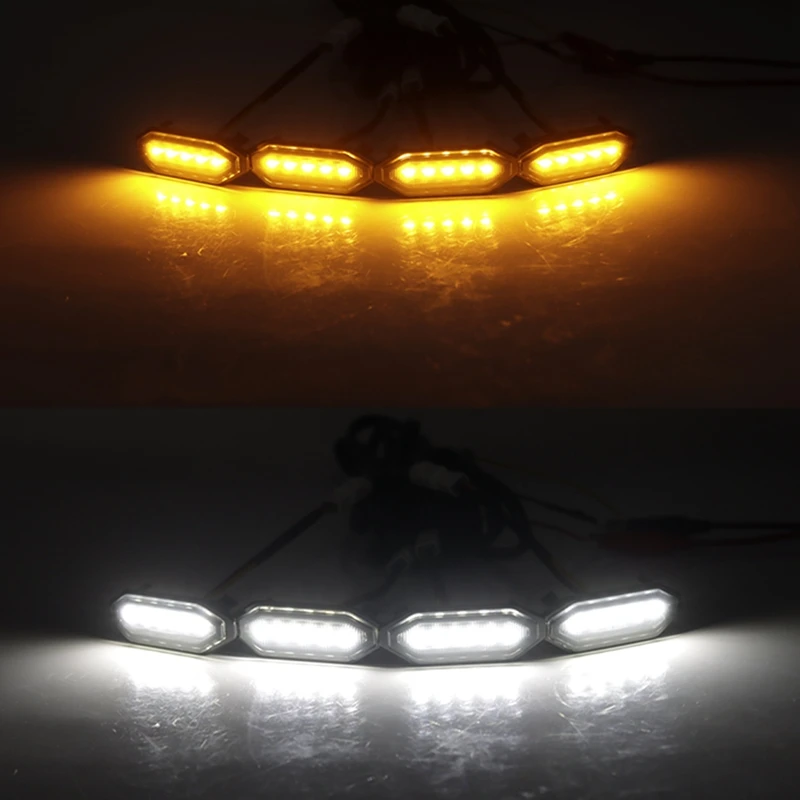 LED Front Grille Lights White Amber Light External Grille Lamps For Suzuki Jimny JB64 JB74 2019 2020 2021