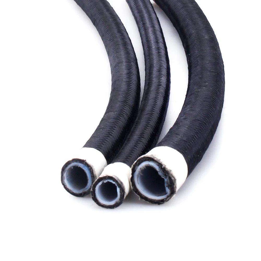 1M/2M/3M/5M AN3 AN4 AN6 AN8 AN10 Universal E85 Fuel Hose Oil Gas Cooler Line Pipe Tube Inside PTFE Nylon Stainless Steel Braided