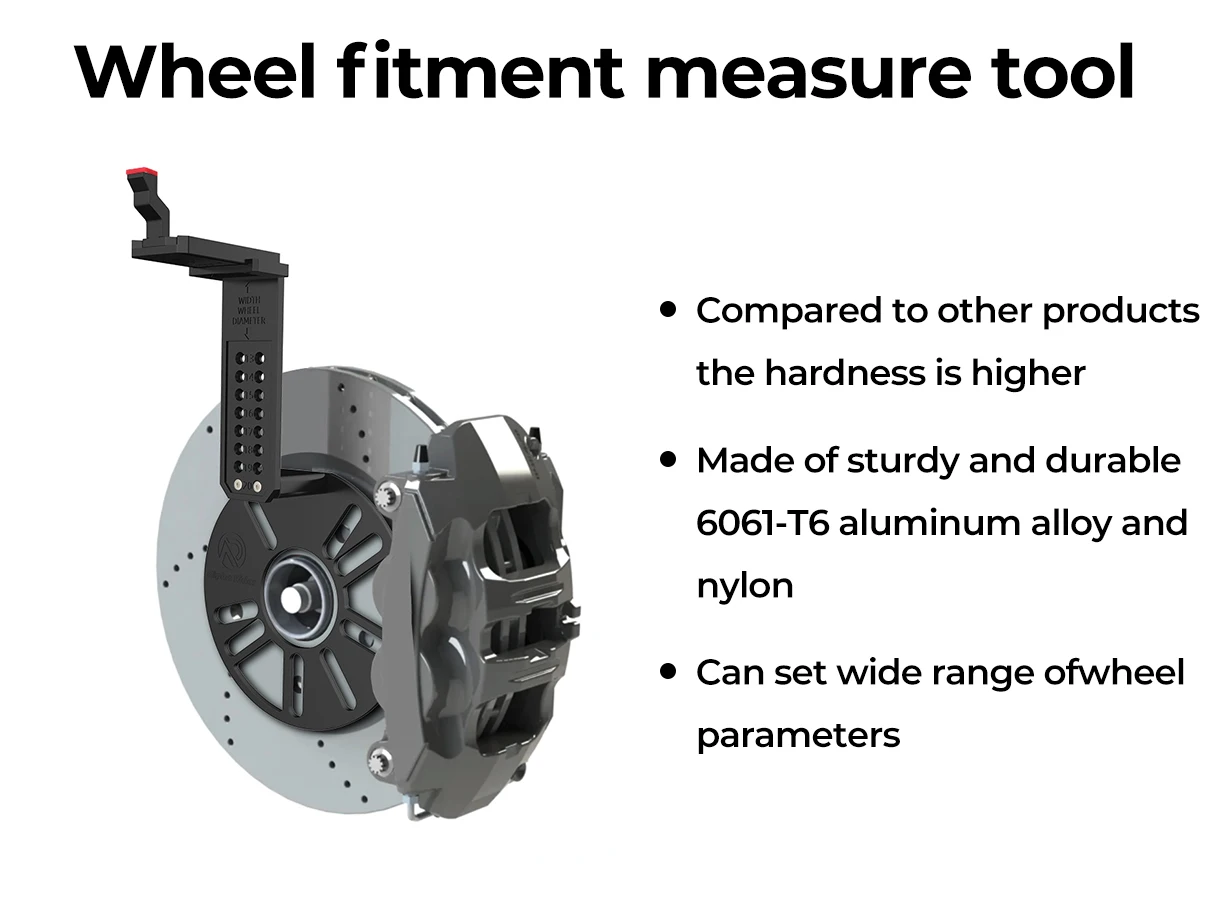 Universal Vehicle Wheel Fitment Offset Tool Car Offset Measurement Gauge Wheel Hub Tool Auto Wheel Hub Measure Tool