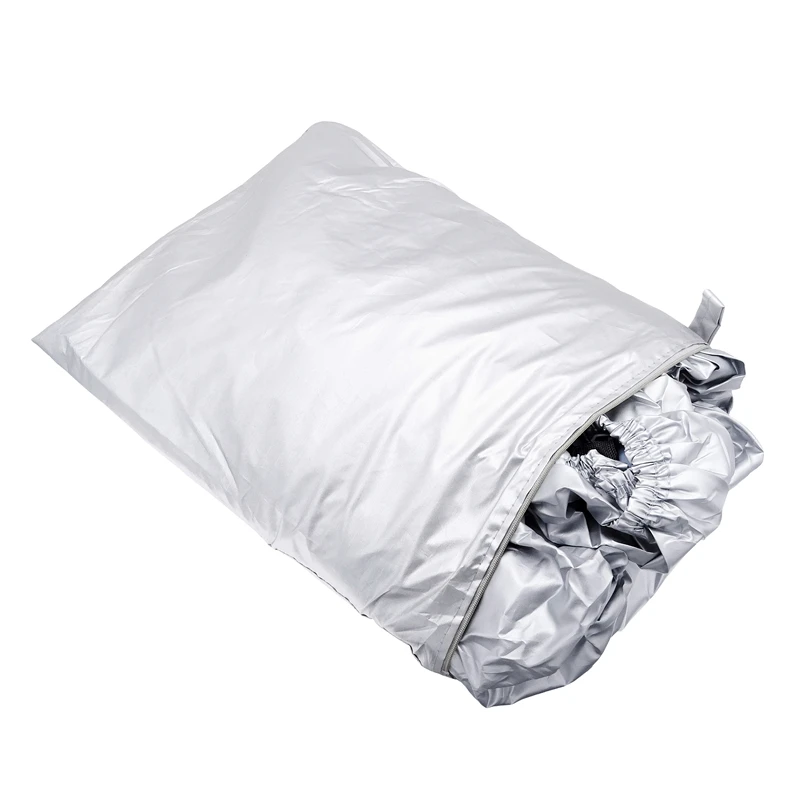 Boat Cover Yacht Outdoor Protection Waterproof Boat Cover Oxford Fabric Anti-smashing Tear Proof Silver Reflective 300D 11-22FT