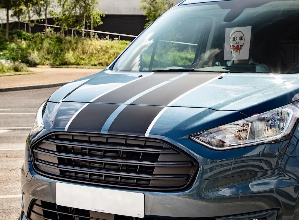 4Pcs/Lot Car Hood Rear Door Stickers For Ford Transit Connect Tuning Accessories Camper Van Auto Sport Vinyl Decals