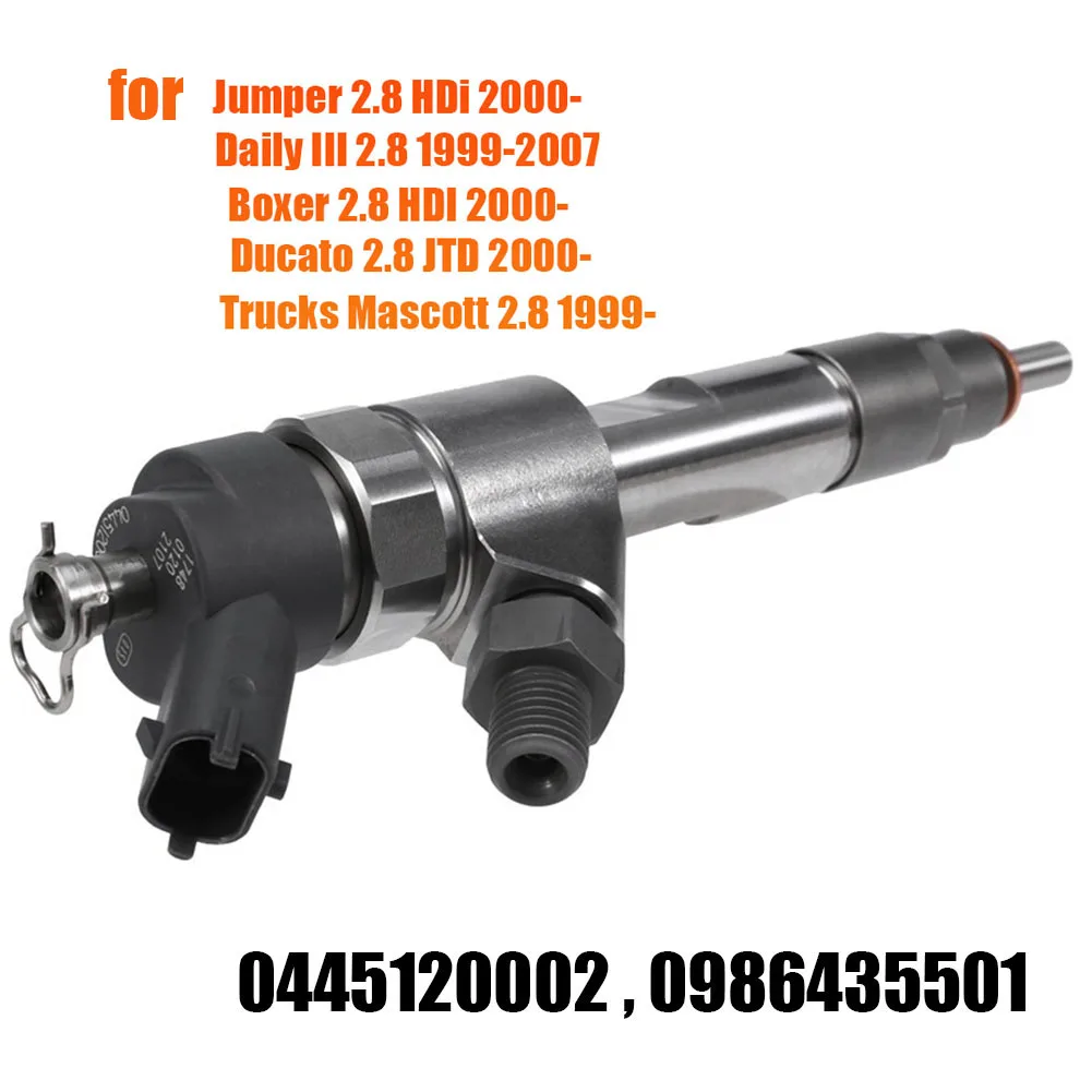 0445120002 New Diesel Fuel Injector 0986435501 For Citroen Jumper  Iveco Daily  Peugeot Boxer  Fiat Ducato 2.8 HDI 1999-
