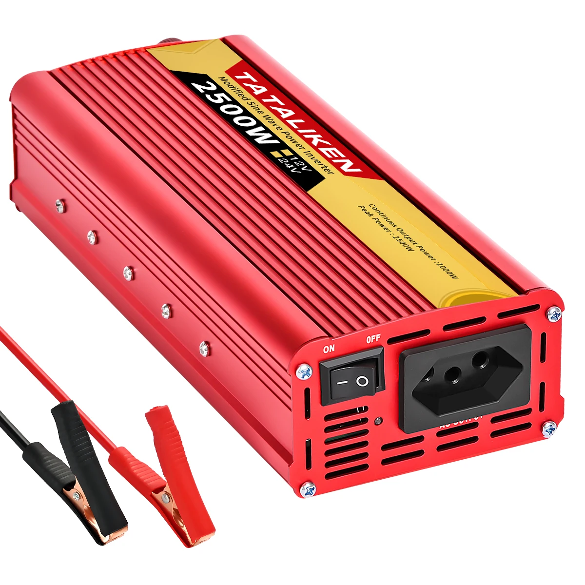 Power Inverter Brazil Socket 600W/1500W/2000W/2500W DC 12V/24V to AC 110V/220V Portable Car Charger Converter Auto accessories