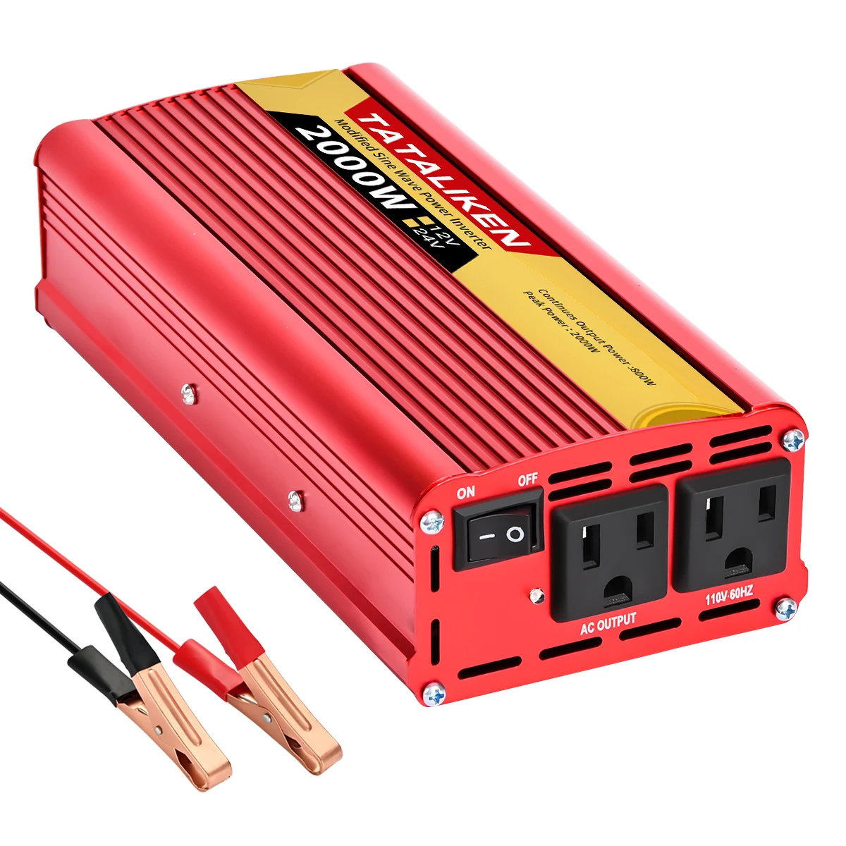 Power Inverter Brazil Socket 600W/1500W/2000W/2500W DC 12V/24V to AC 110V/220V Portable Car Charger Converter Auto accessories