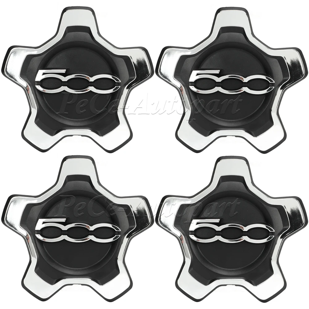 4Pcs Hubcap Cupping For Fiat 500x Silver/Black/Red 735626312 735626311 Wheels Centre Hub Caps Set Dust Cover Wheel Hub 16 inch