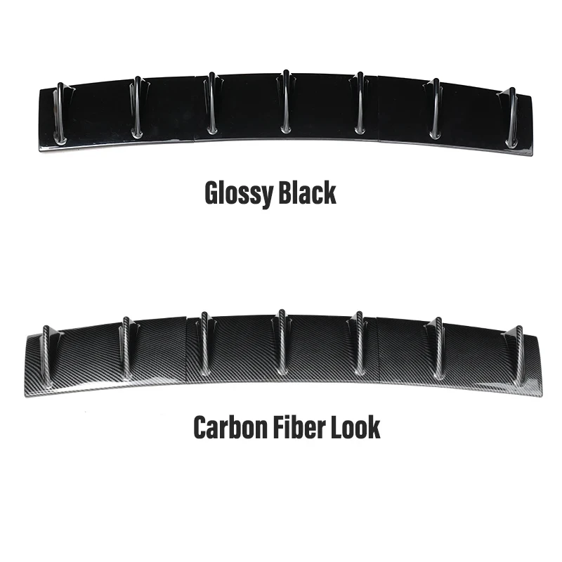 Universal Car Rear Bumper Lip 7-Fin Diffuser Three-Section Auto Rear Bumper Lip Body Kit for BMW E60 E46 E90 F10 for Audi A4 B8