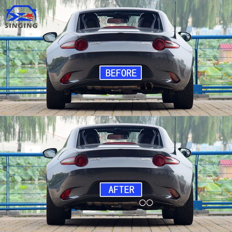 For Mazda MX5 MX-5 Miata 2015-2023 Stainless Steel Car Exhaust Muffler End Pipe Tip Tailpipe Decoration Accessories