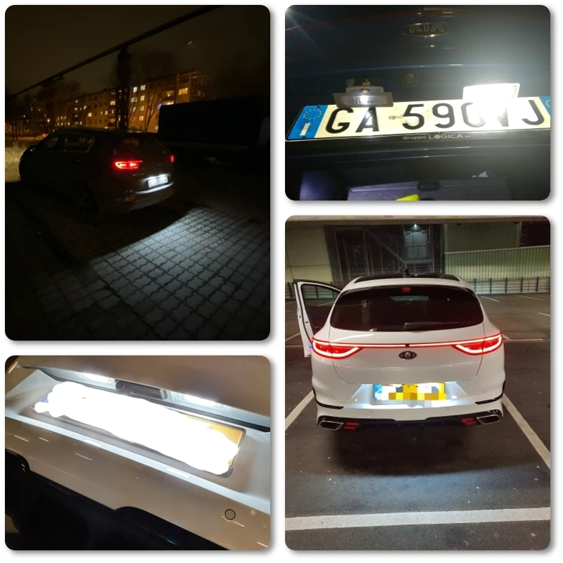 2x Fits For Kia Soul SK3 2019-2023 Proceed GT 2019 2020 2021 2022 2023 SMD Canbus Error Free White Led License Plate Light Lamps