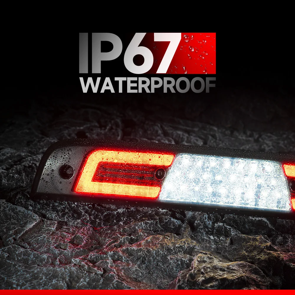 Smoked For RAM 1500 Pickup Truck 2019 2020 2021 2022 2023 2024 2025 LED High Level Third Brake Light White Cargo Roof Markers