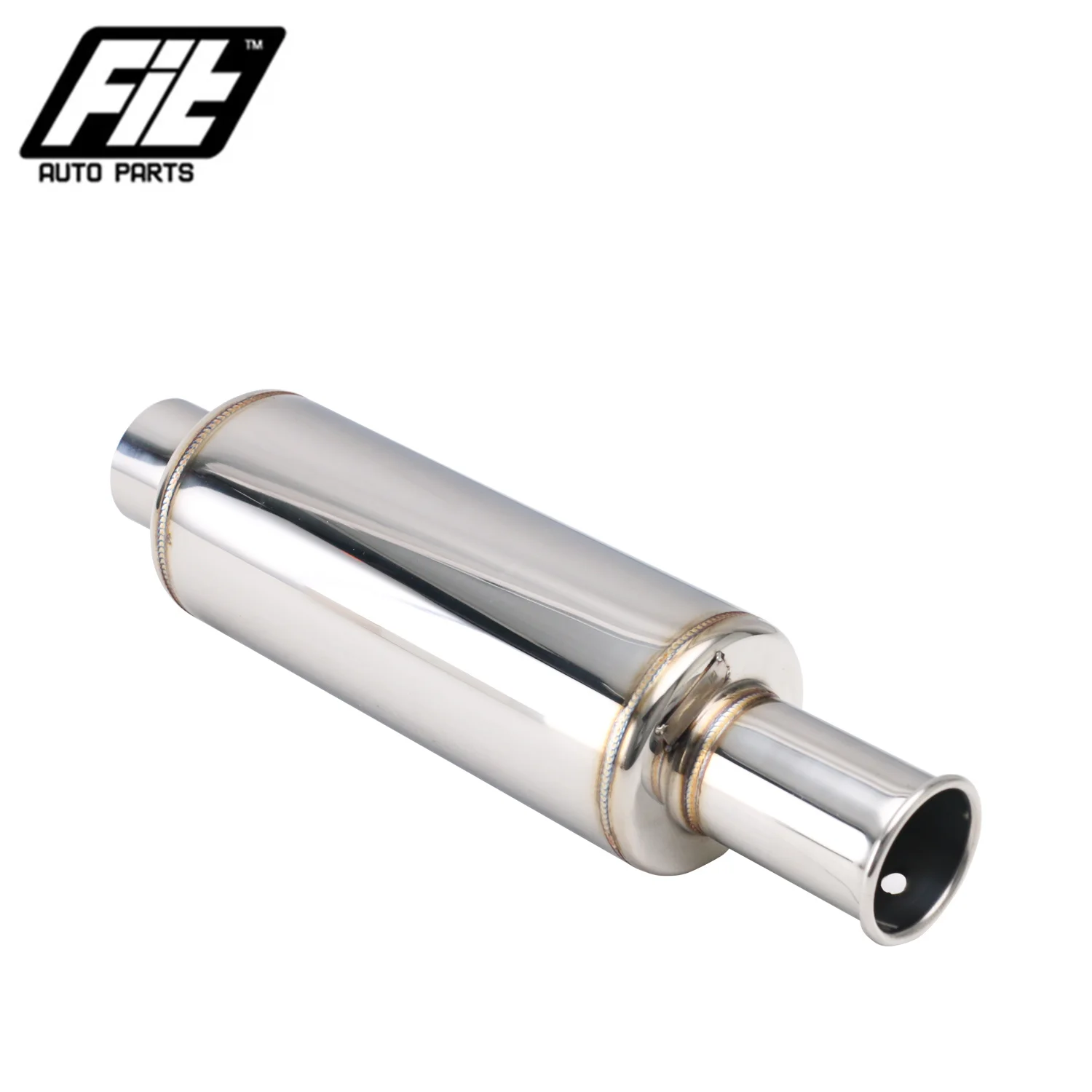 Exhaust Muffler Pipe Car Resonator 63mm Race Spoon Plate Muffler Universal Fast Shipping