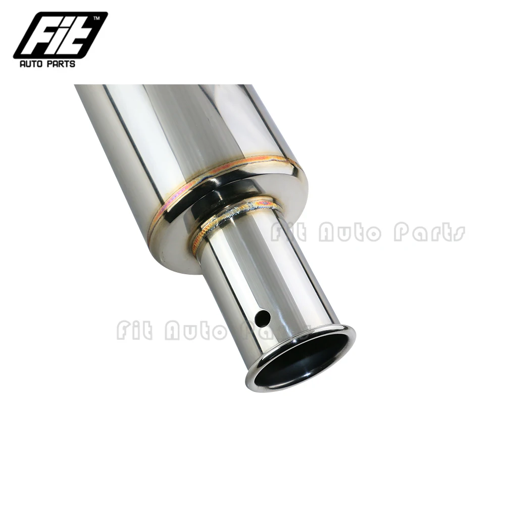 Exhaust Muffler Pipe Car Resonator 63mm Race Spoon Plate Muffler Universal Fast Shipping