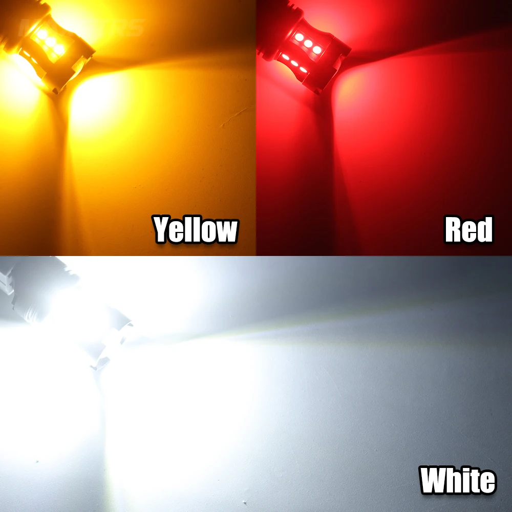 2x P21W BA15S LED Canbus 1156 BAY15D 1157 P21/5W LED Bulbs T20 W21W Car Lights 6500K White Red Brake Lights Reverse Lamp DRL