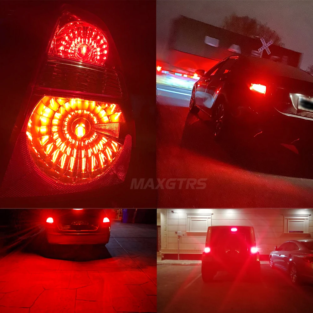 2x P21W BA15S LED Canbus 1156 BAY15D 1157 P21/5W LED Bulbs T20 W21W Car Lights 6500K White Red Brake Lights Reverse Lamp DRL