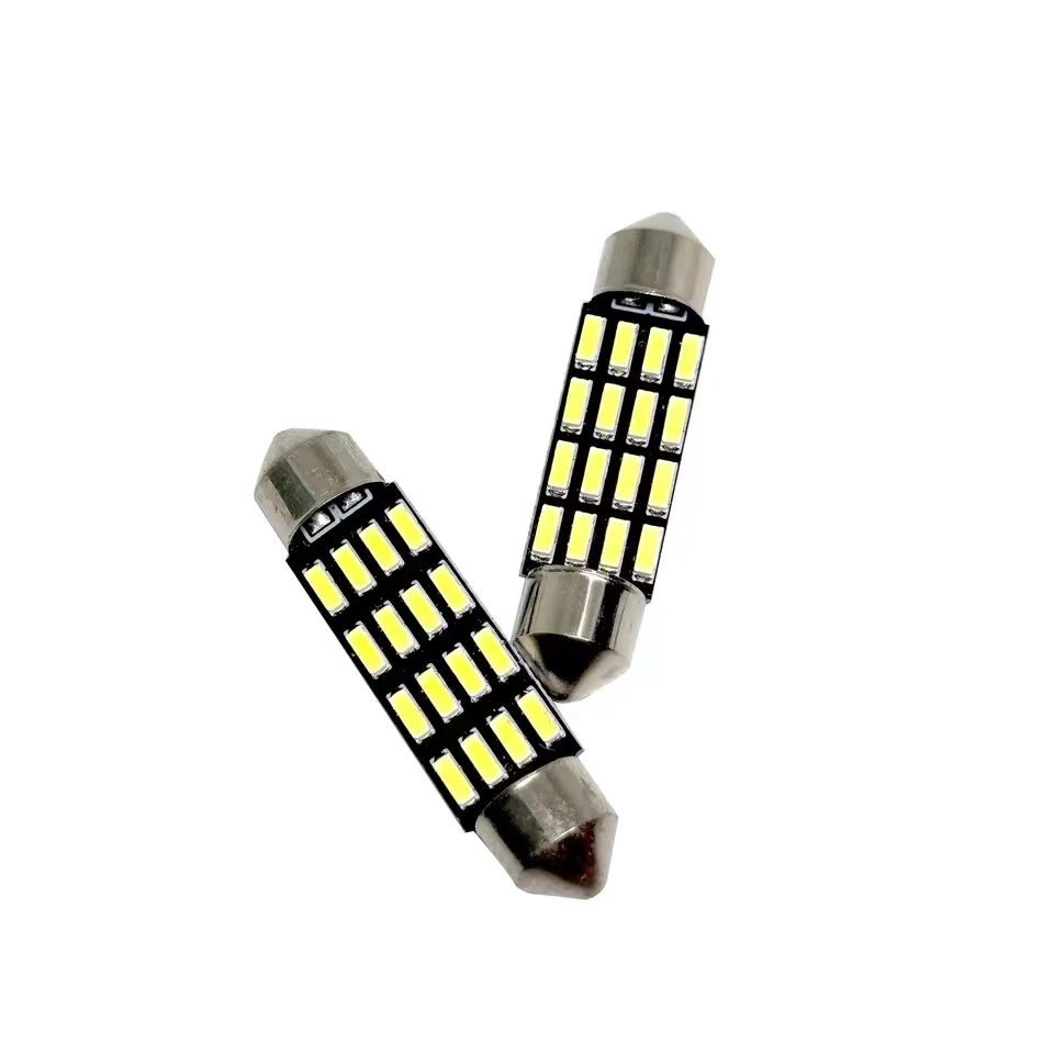 100pcs 31mm 36mm 39mm 41mm Festoon 4014 16 SMD C5W Led 16 Leds Interior Lights Dome Lamps Reading Light Mix Size