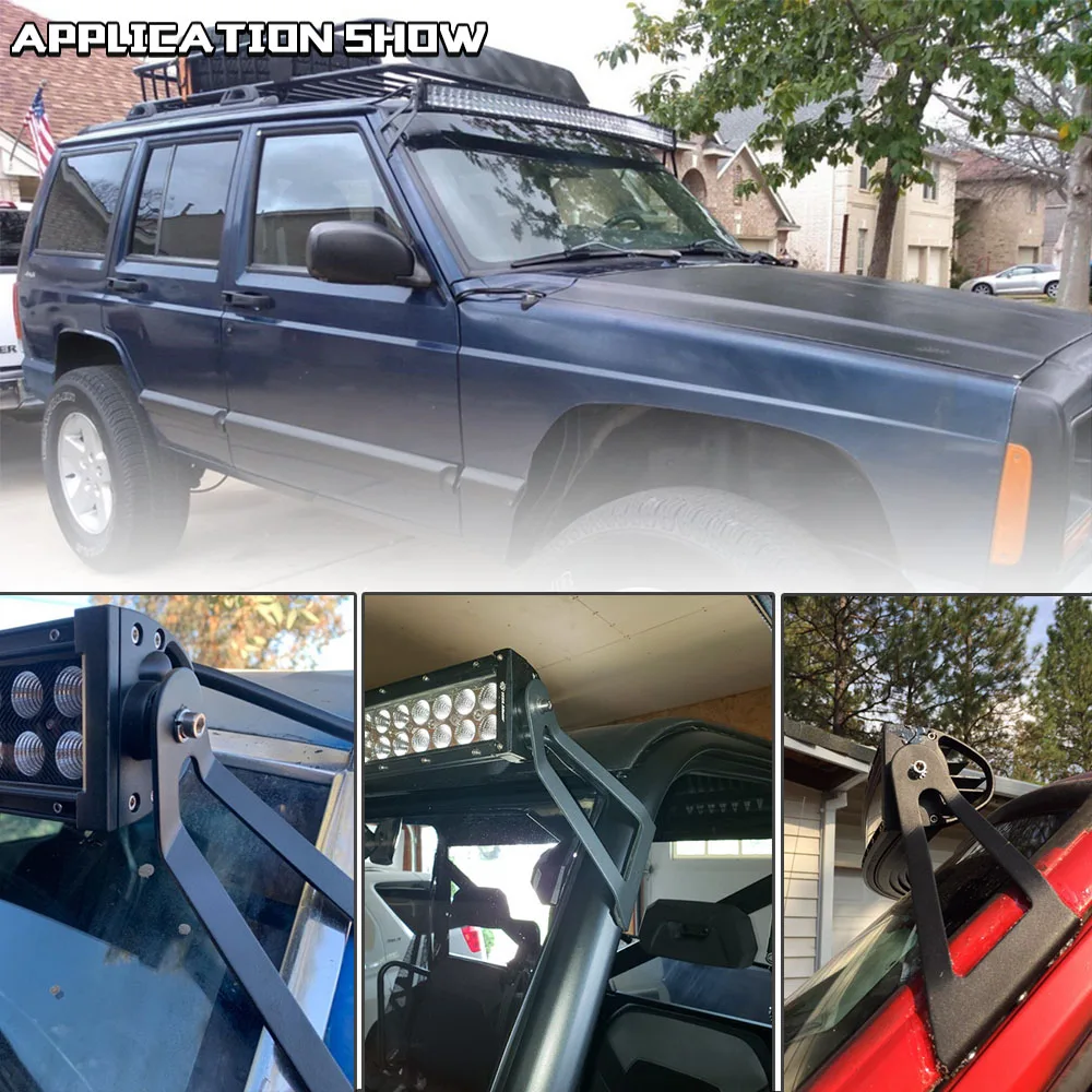 50 inch LED Light Bar Brackets for Jeep Cherokee XJ 1984-2001 Off-road Bar light Roof Holder for JEEP Comanche MJ 1986-1992