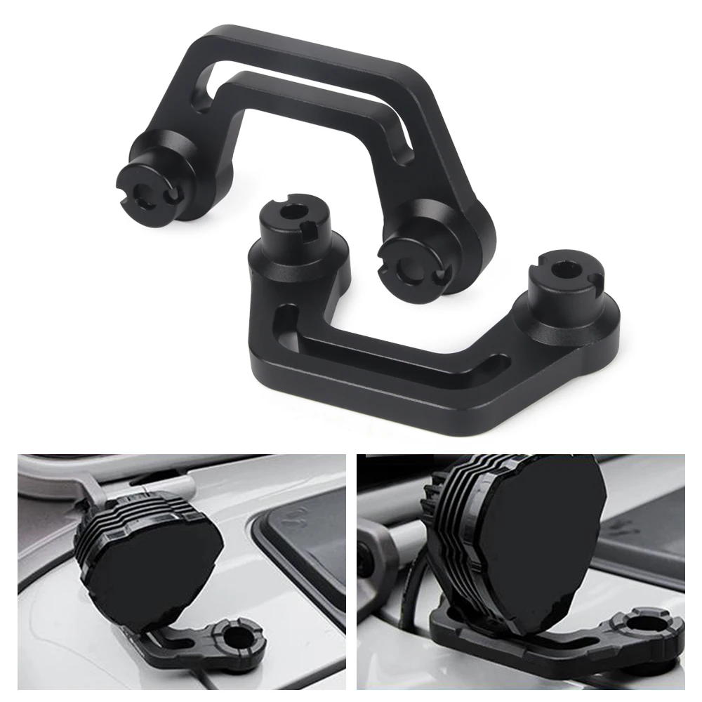 Aluminum 2PCS Light Mounting Brackets for 2018-2022 Jeep Wrangler JL/JLU 2020 2021 2022 Gladiator JT A-Pillar Windshield