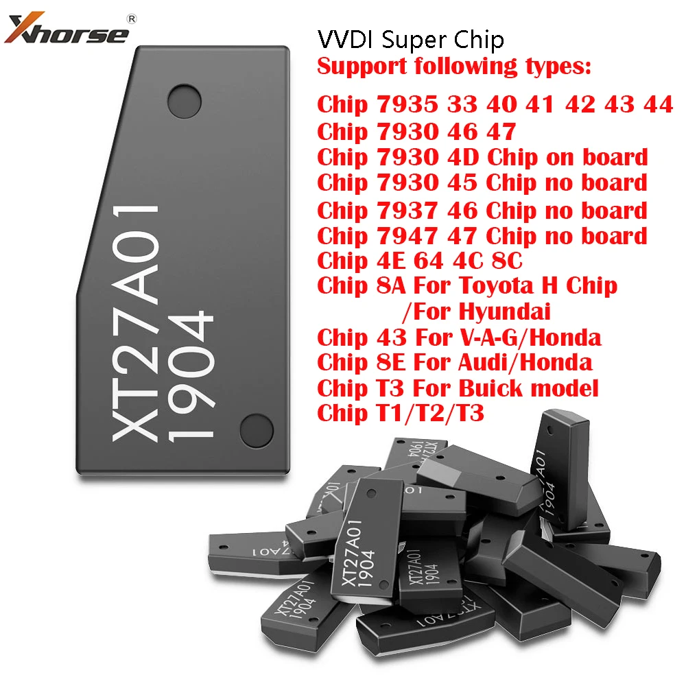 Xhorse VVDI Super Chip XT27A01 XT27A66 Transponder For ID46/40/43/4D/8C/8A/T3/47 For VVDI2 VVDI Key Tool/Mini Key Tool