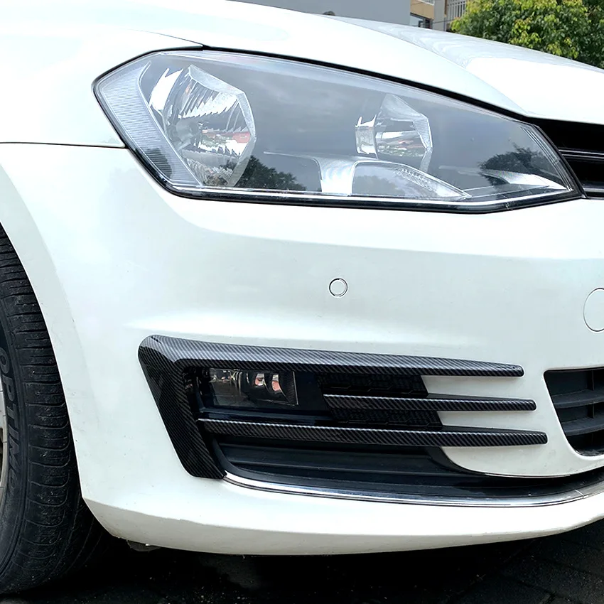 Pair Car Front Fog Light Grille Grill For VW Golf 7 MK7 GTI 2014 2015 2016 2017 Fog Lamp Lower Bumper Grill