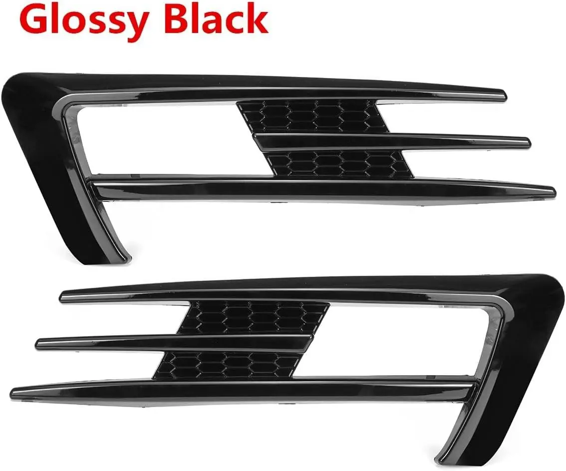 Pair Car Front Fog Light Grille Grill For VW Golf 7 MK7 GTI 2014 2015 2016 2017 Fog Lamp Lower Bumper Grill