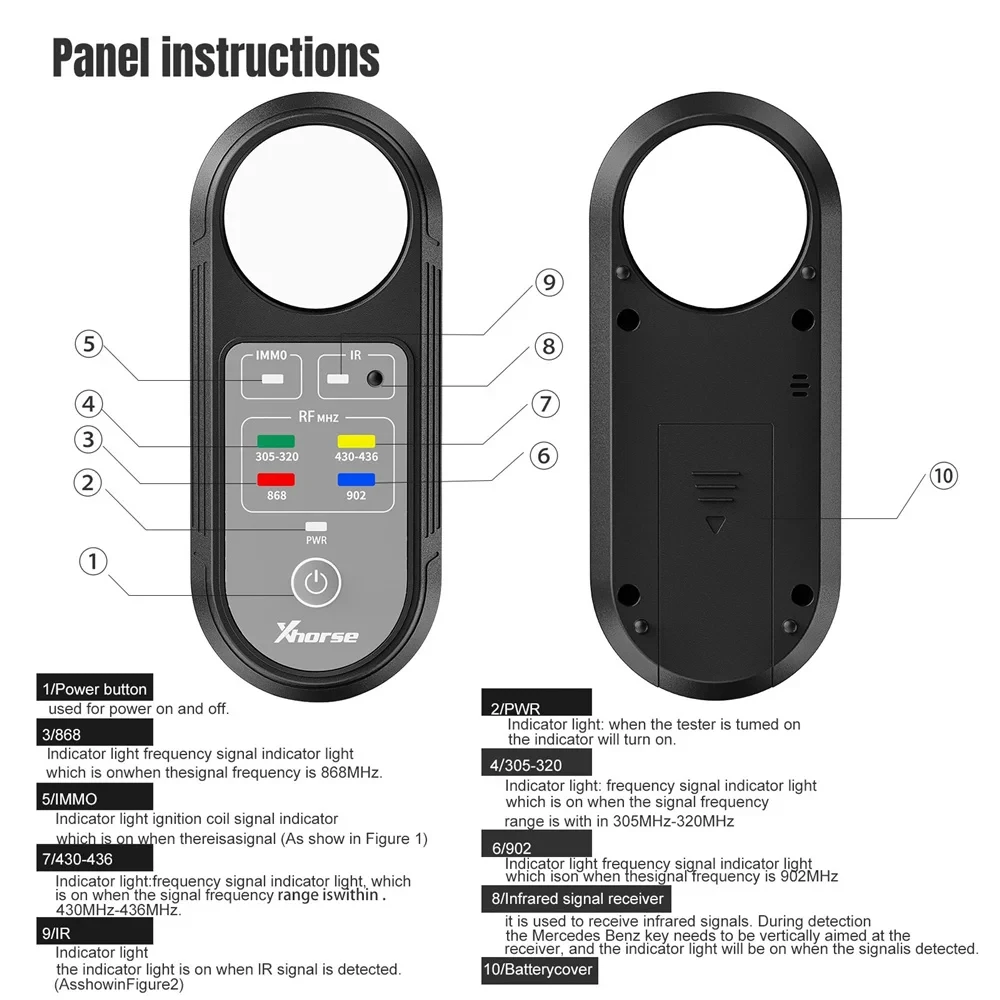 Xhorse XDRT20 V2 Remote Tester VVDI Tools Frequency Tester Infrared Signal Detection Support 315/433/868/902Mhz All Car Key