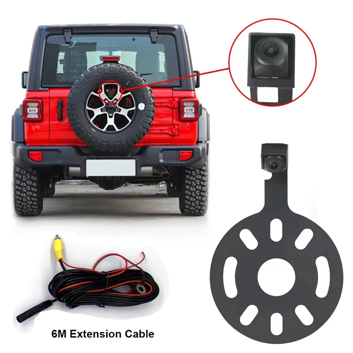Bornwin Car Rear View Camera For Jeep Wrangler Waterproof Backup Reversing Cameras Parking Assistance Device AHD 1080P